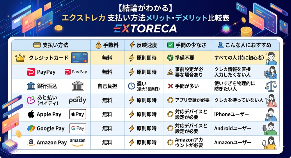 エクストレカ チャージ方法