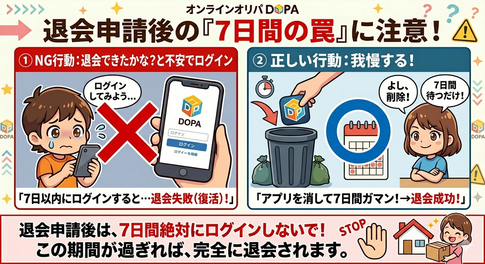 dopa 退会 解約