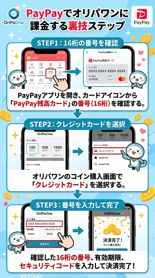 オリパワン 支払い方法 チャージ 料金 paypay 裏技