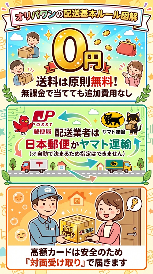 オリパワン 発送 送料 届かない 発送されない