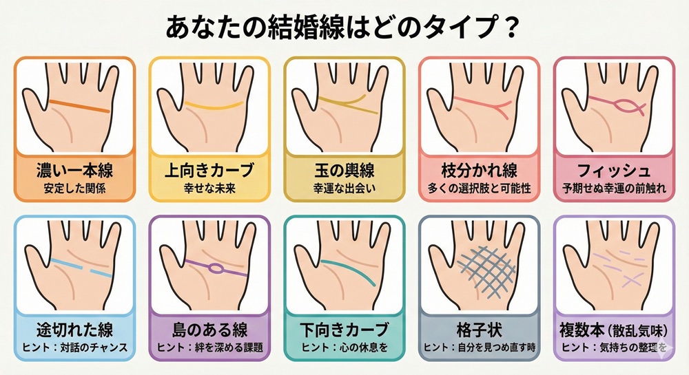 手相占い 結婚線