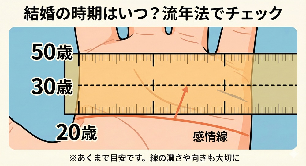 手相占い 結婚線