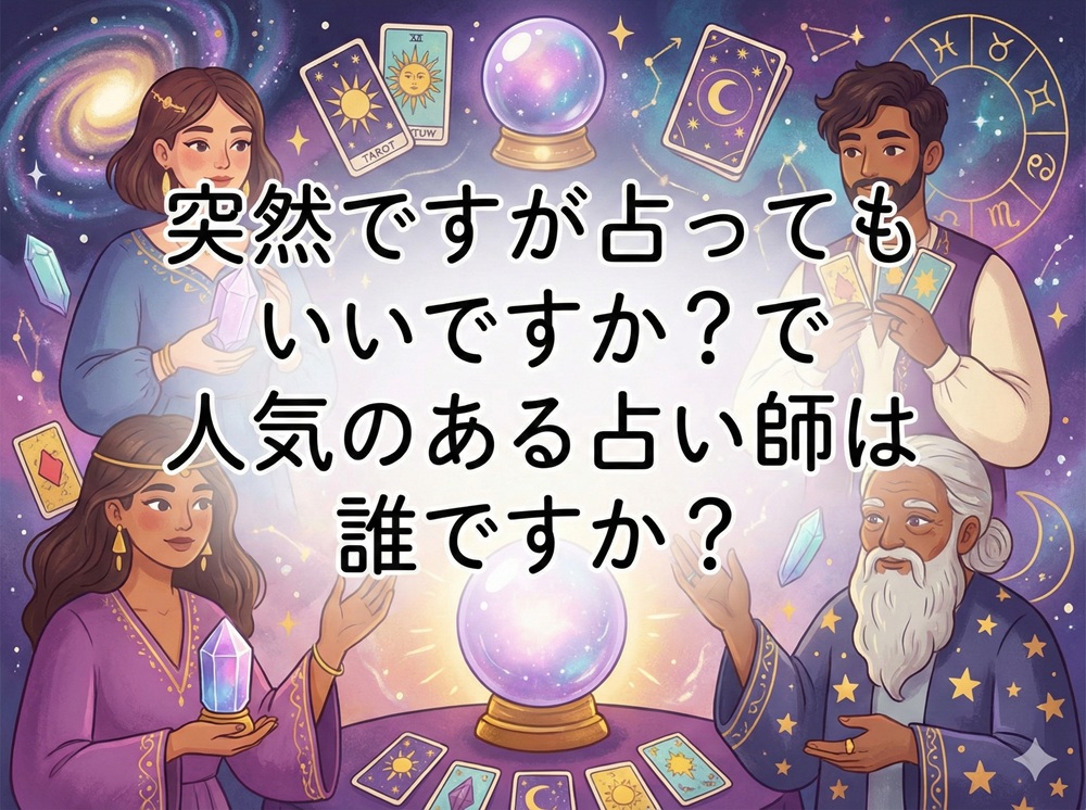 突然ですが占ってもいいですか?で人気のある占い師は誰ですか？