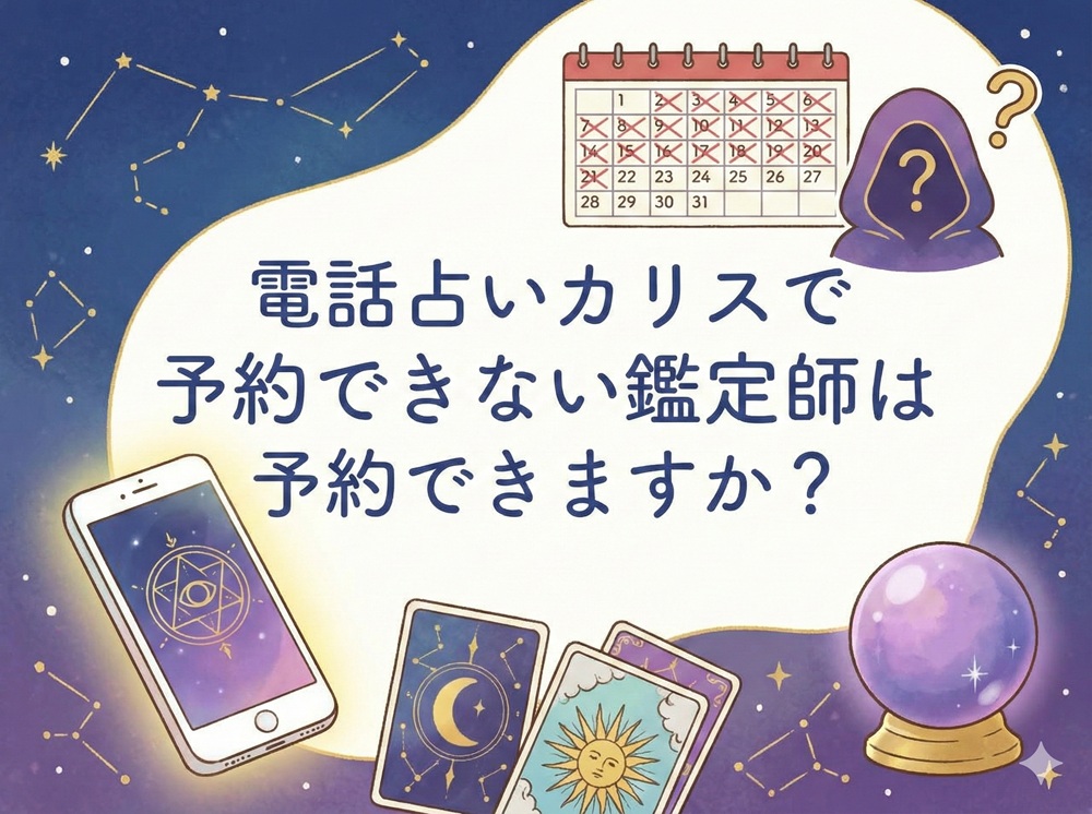 電話占いカリスで予約できない鑑定師は予約できますか？