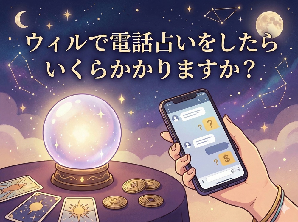 ウィルで電話占いをしたらいくらかかりますか？