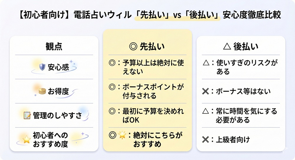 電話占いウィルの支払い方法は？