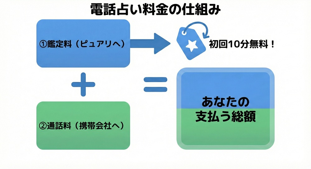 電話占いピュアリは10分無料ですか?