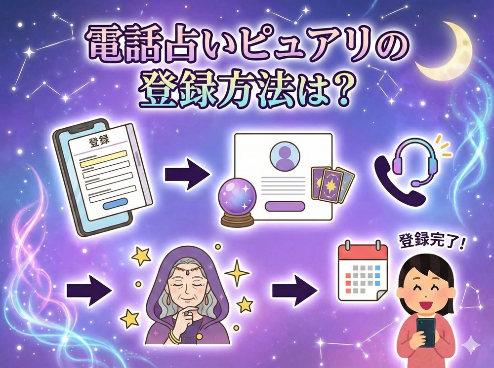 電話占いピュアリの登録方法は？