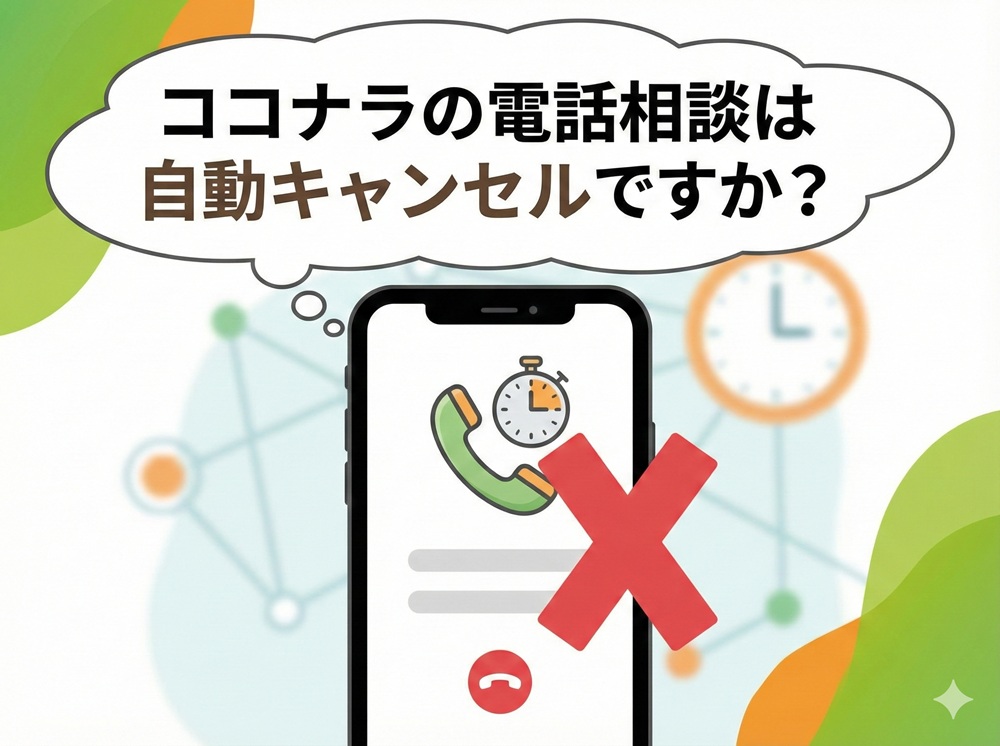 ココナラの電話相談は自動キャンセルですか？