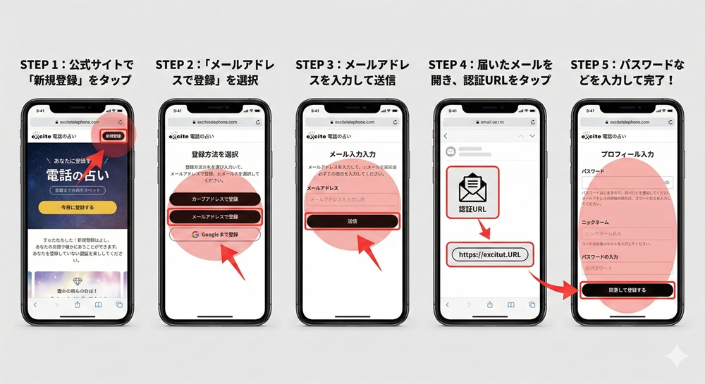 エキサイト電話占いの登録方法は？