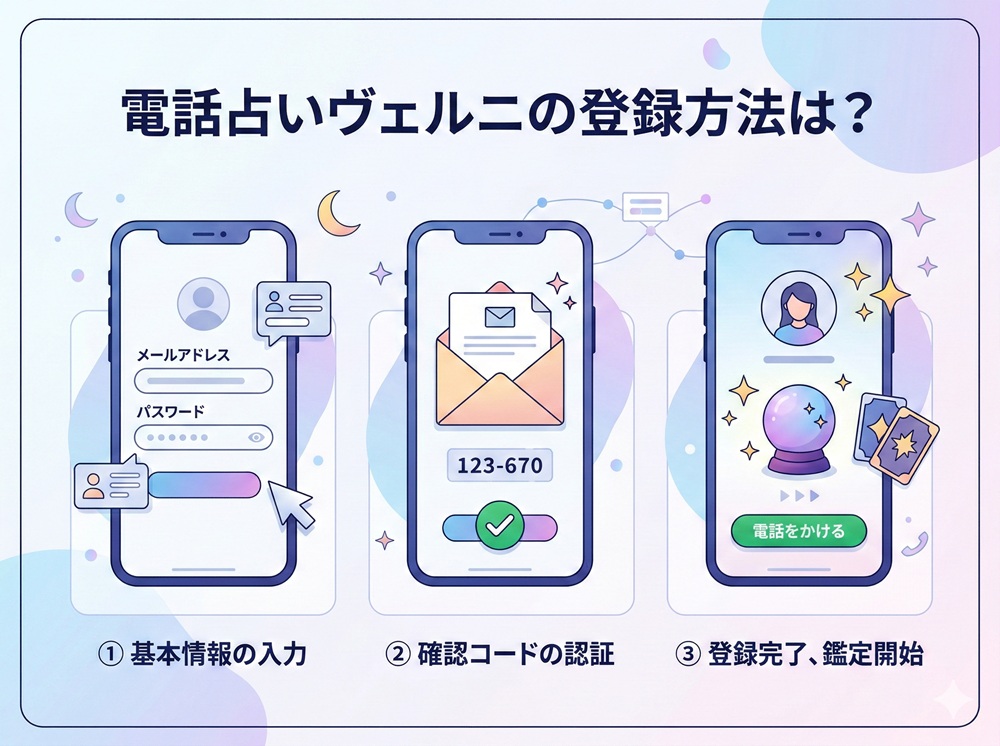 電話占いヴェルニの登録方法は？
