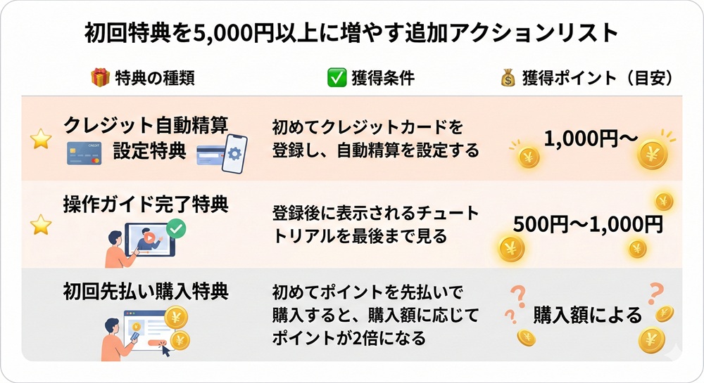 ヴェルニの初回ポイント特典は？