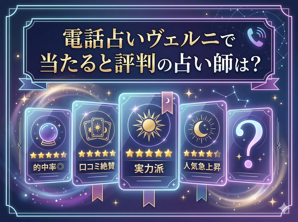 電話占いヴェルニで当たると評判の占い師は？