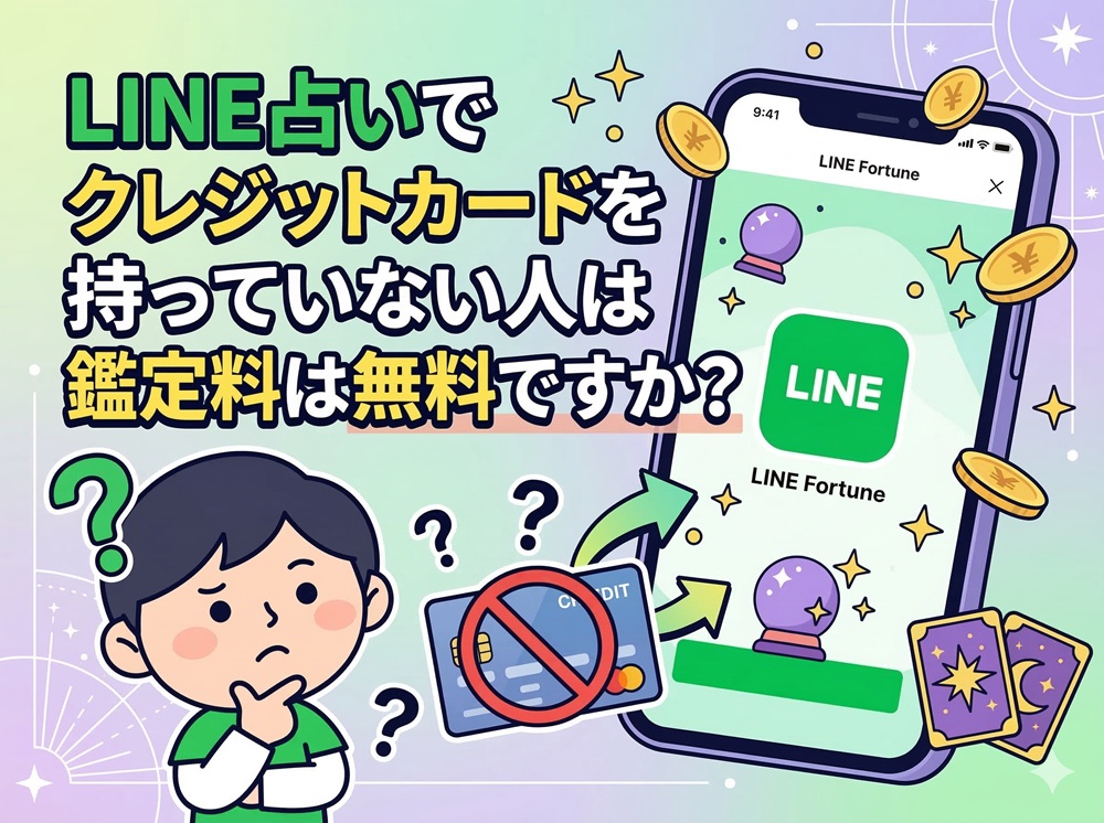 LINE占いでクレジットカードを持っていない人は鑑定料は無料ですか？