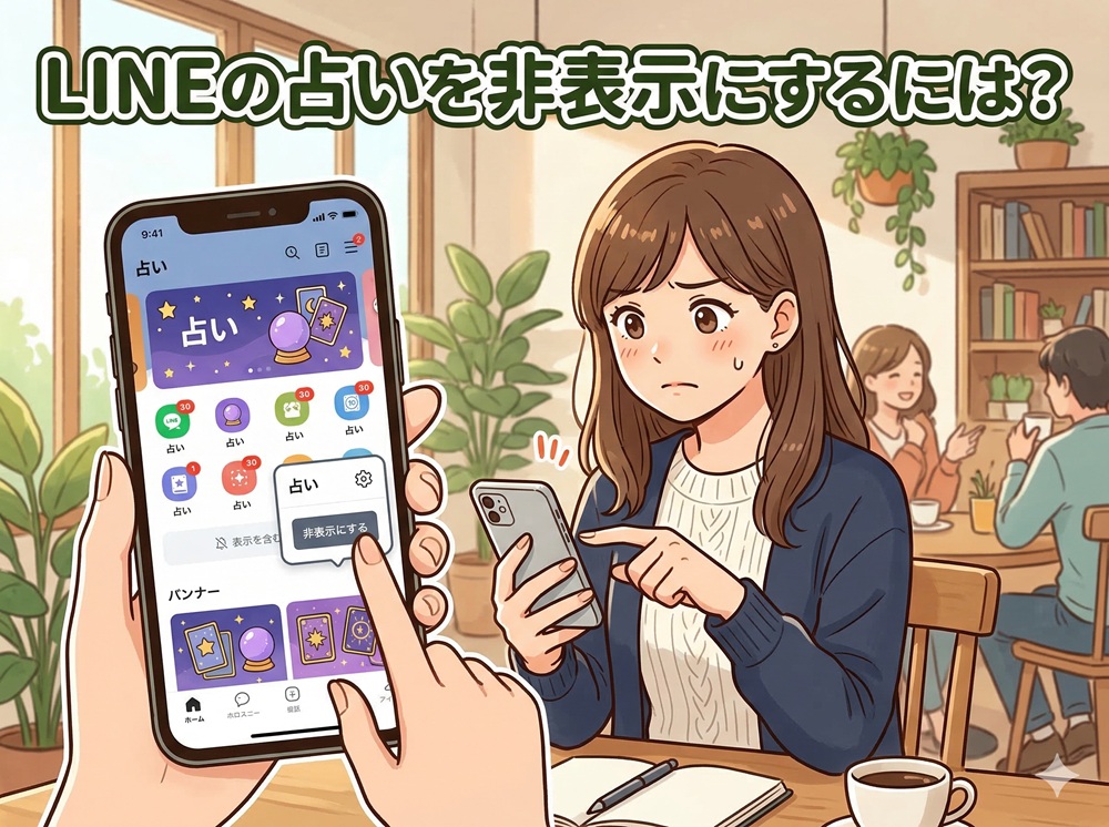 LINEの占いを非表示にするには？