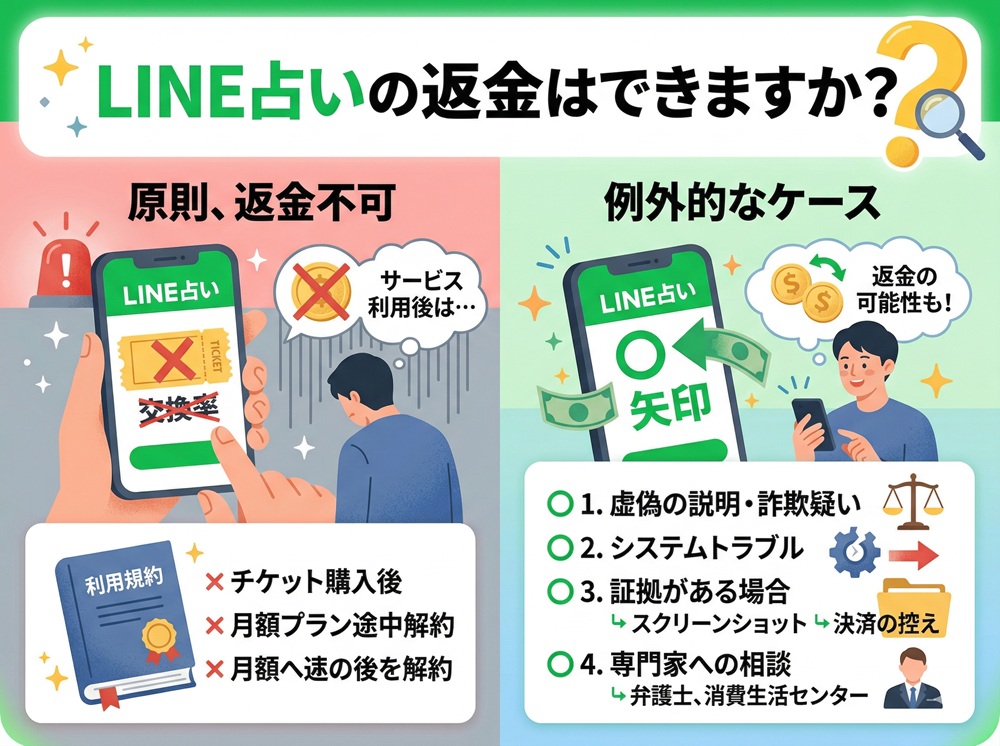 ライン占いの返金はできますか？