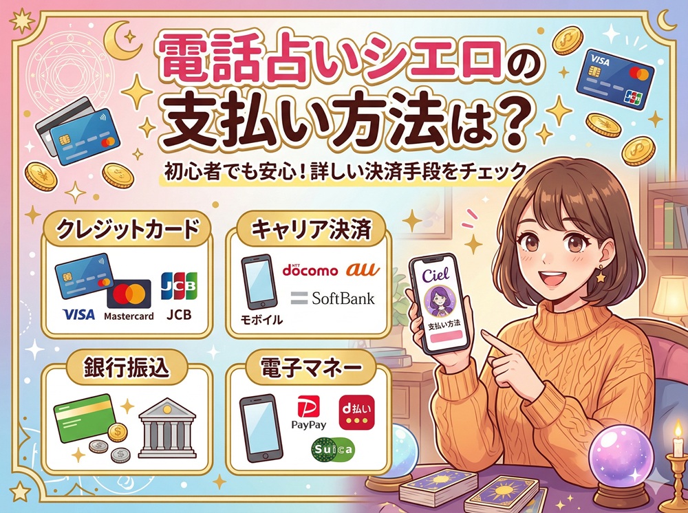 電話占いシエロの支払い方法は？