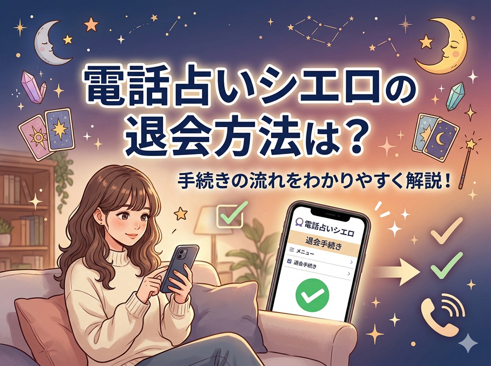 電話占いシエロの退会方法は？