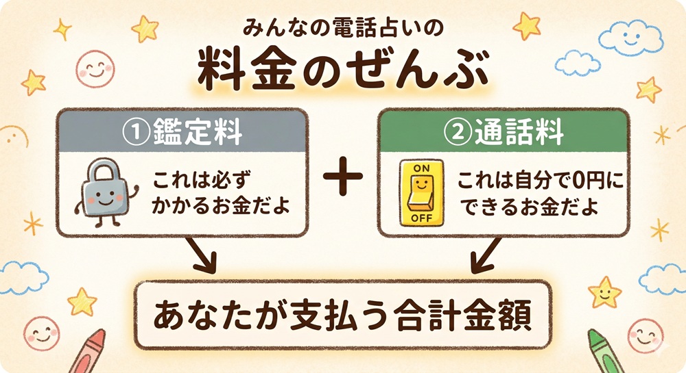 みんなの電話占いの通話料はいくらですか？