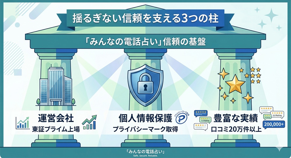 みんなの電話占いの占い師数は?