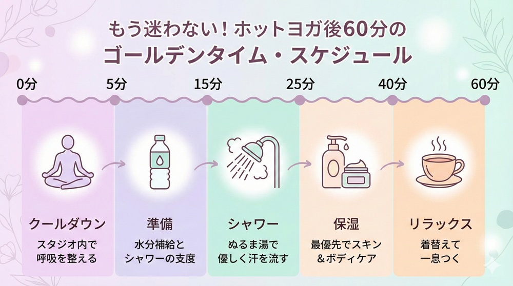 ホットヨガの後はシャワーを浴びるべきですか？