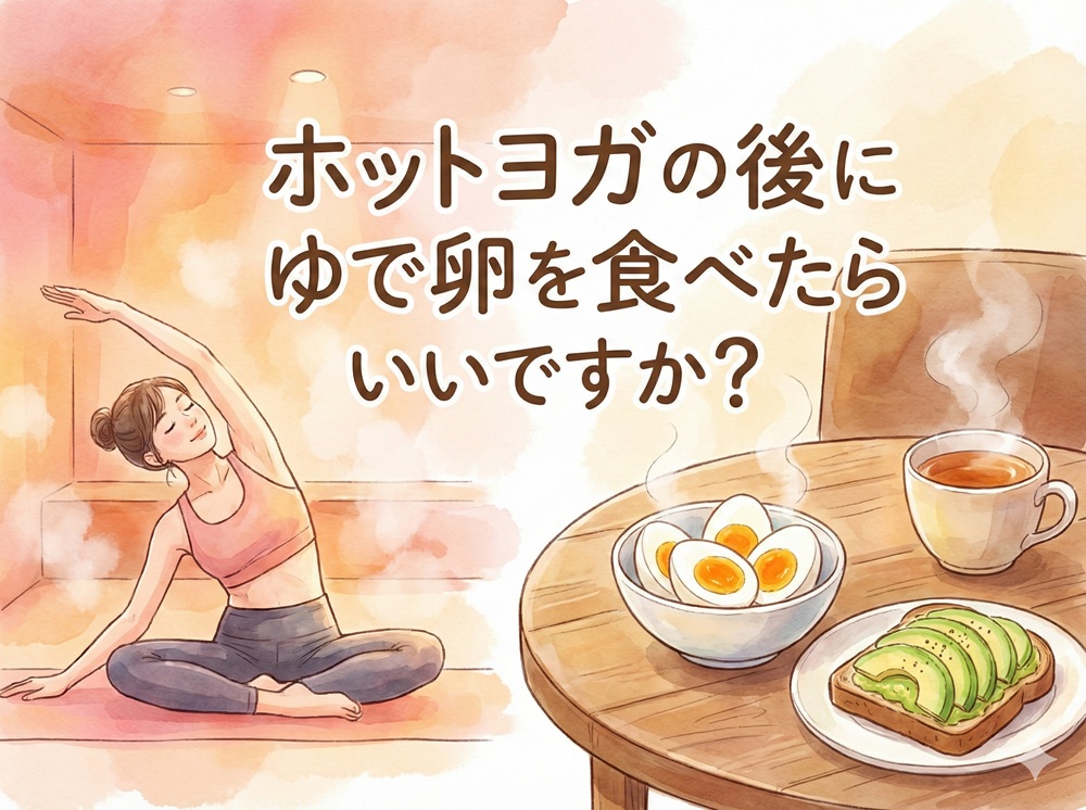 ホットヨガの後にゆで卵を食べたらいいですか？