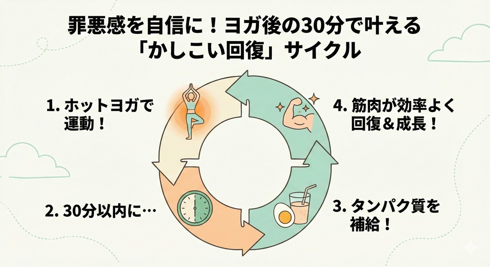 ホットヨガの後にゆで卵を食べたらいいですか？