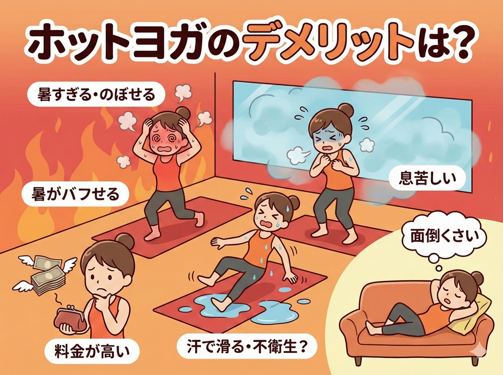 ホットヨガのデメリットは？