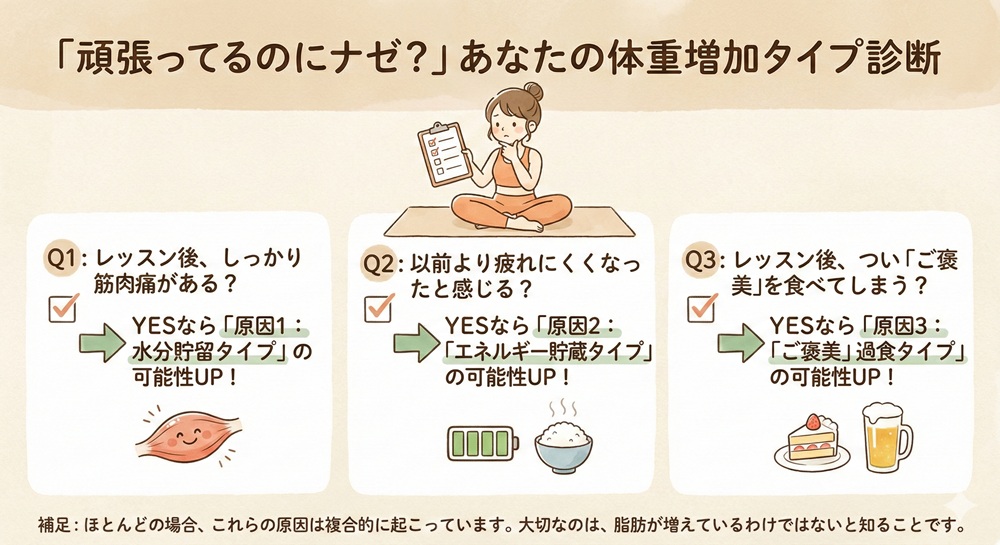 ホットヨガで太る原因は何ですか?