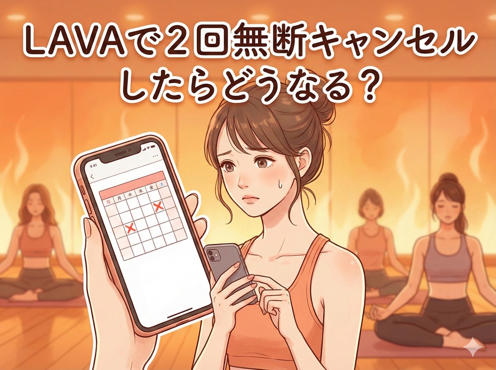 LAVAで2回無断キャンセルしたらどうなる？