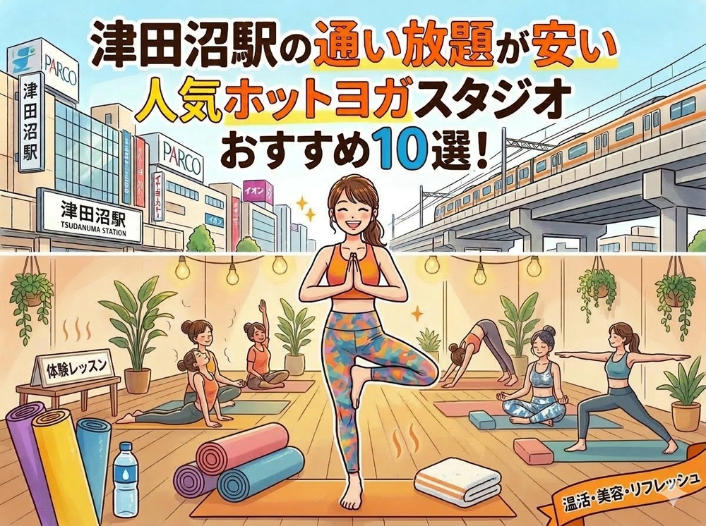 津田沼駅 千葉県習志野市 ホットヨガスタジオ おすすめ 安い