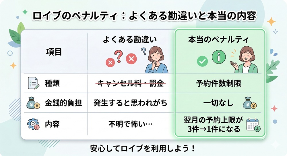 ロイブで2回キャンセルしたらどうなる？