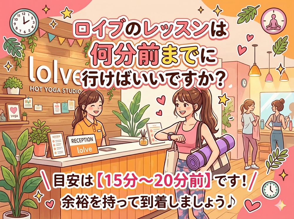 ロイブのレッスンは何分前までに行けばいいですか？