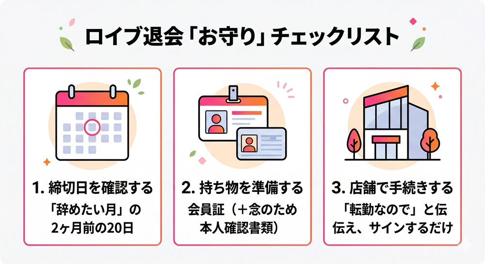 ロイブをやめたいのですが、どうすればいいですか？