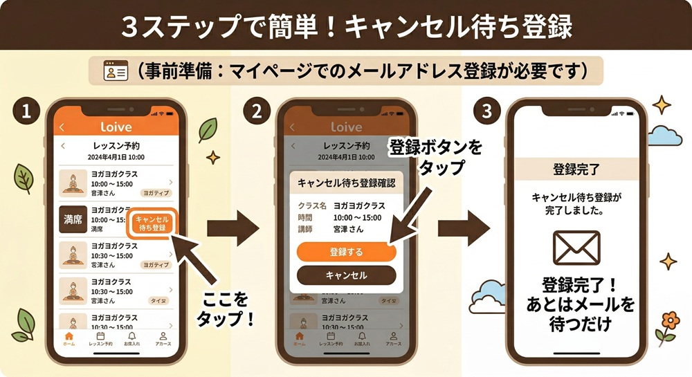 ロイブのキャンセル待ちはできますか?