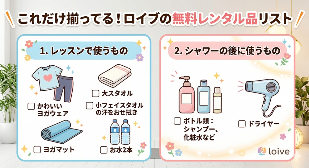 ロイブの初回の持ち物は？