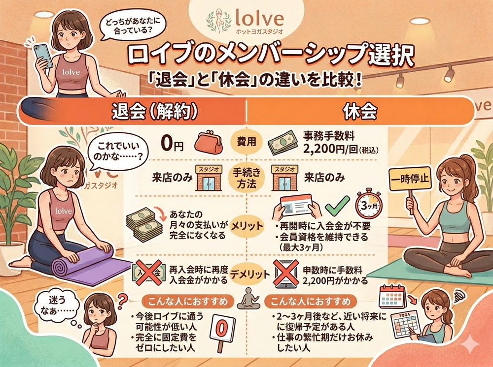 ロイブを辞めるには？