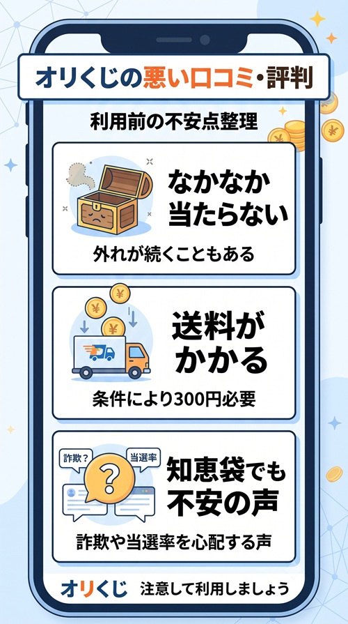オリくじで見られた気になる口コミ・評判