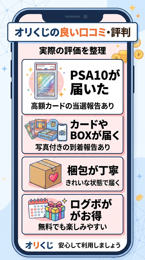 オリくじの良い口コミ・評判