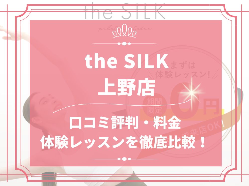 the SILK 上野 ザシルク 口コミ 評判 料金 体験レッスン 比較 安い マシンピラティス 株式会社HYV ハイヴ