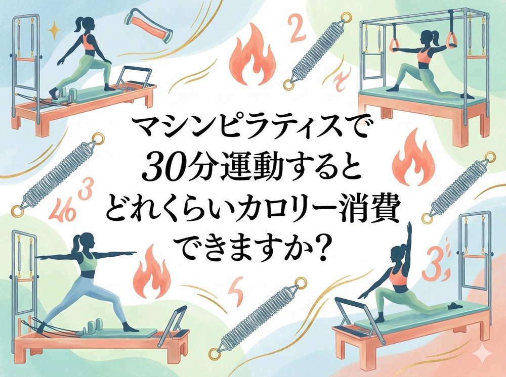 マシンピラティスで30分運動するとどれくらいカロリー消費できますか？