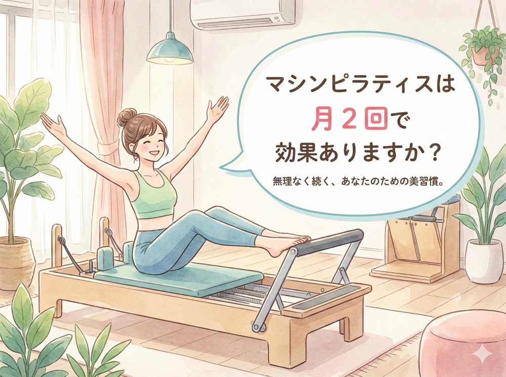 マシンピラティスは月2回で効果ありますか？