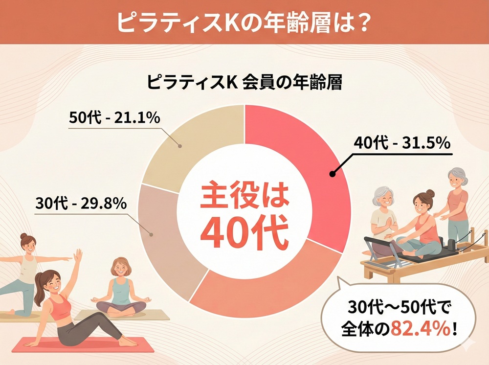 ピラティスKの年齢層は？