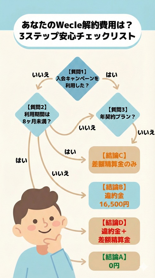 ウィークルの違約金はいくらですか？