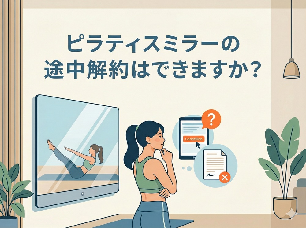 ピラティスミラーの途中解約はできますか？