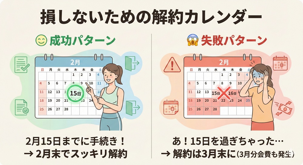 ピラティスミラーの途中解約はできますか？