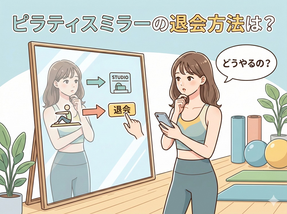 Pilates Mirrorの退会方法は？