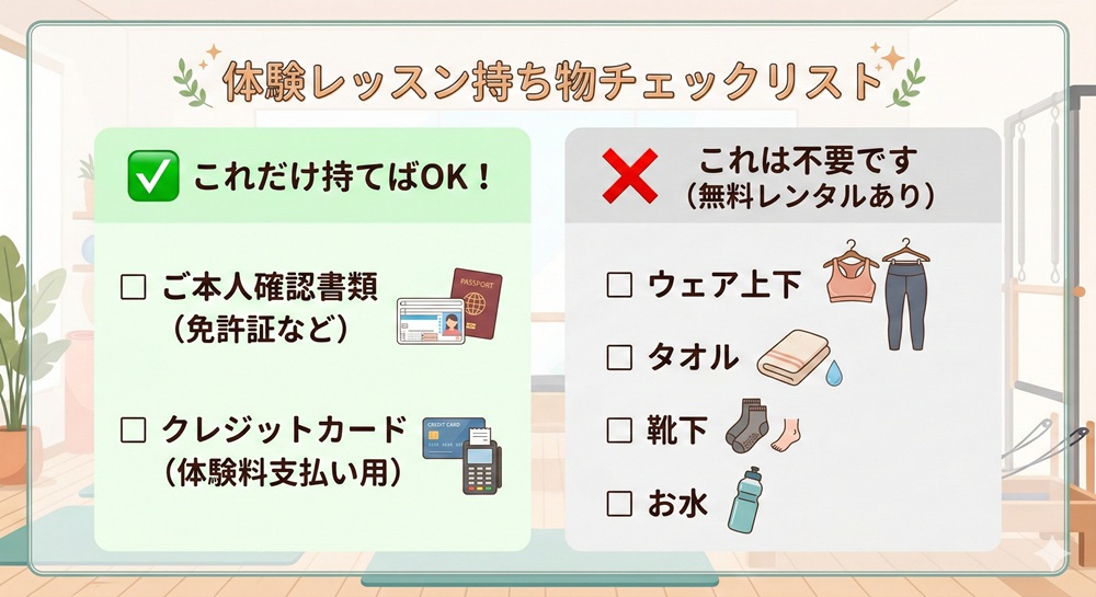 ピラティスミラーの体験料金はいくらですか?