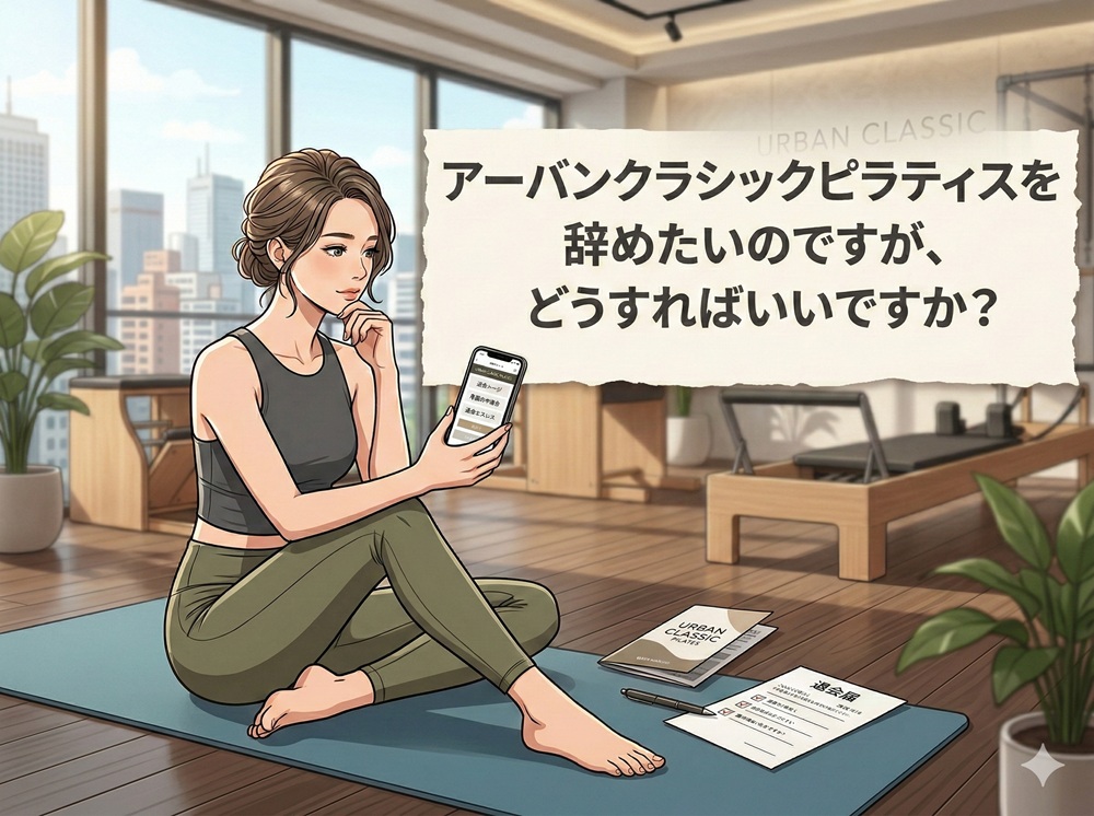 アーバンクラシックピラティスを辞めたいのですが、どうすればいいですか？