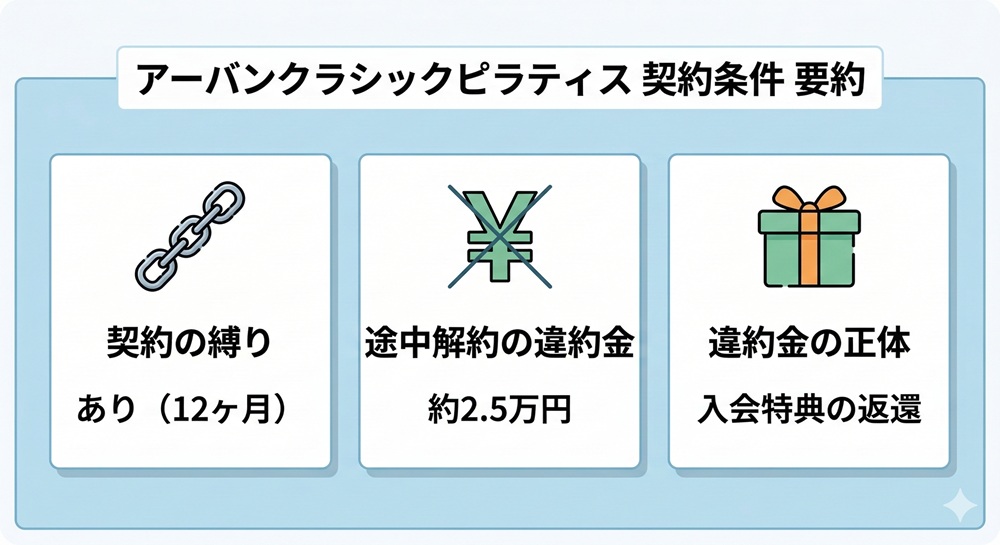 アーバンクラシックピラティスには一年縛りはありますか？
